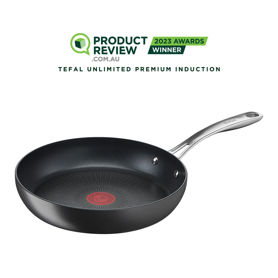 User manual and frequently asked questions Tefal Unlimited Premium Non-Stick Induction Frypan 24cm