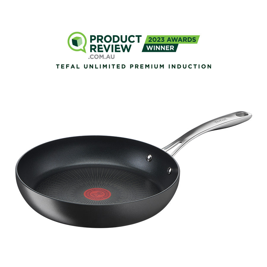 User manual and frequently asked questions Tefal Unlimited Premium Non-Stick Induction Frypan 28cm