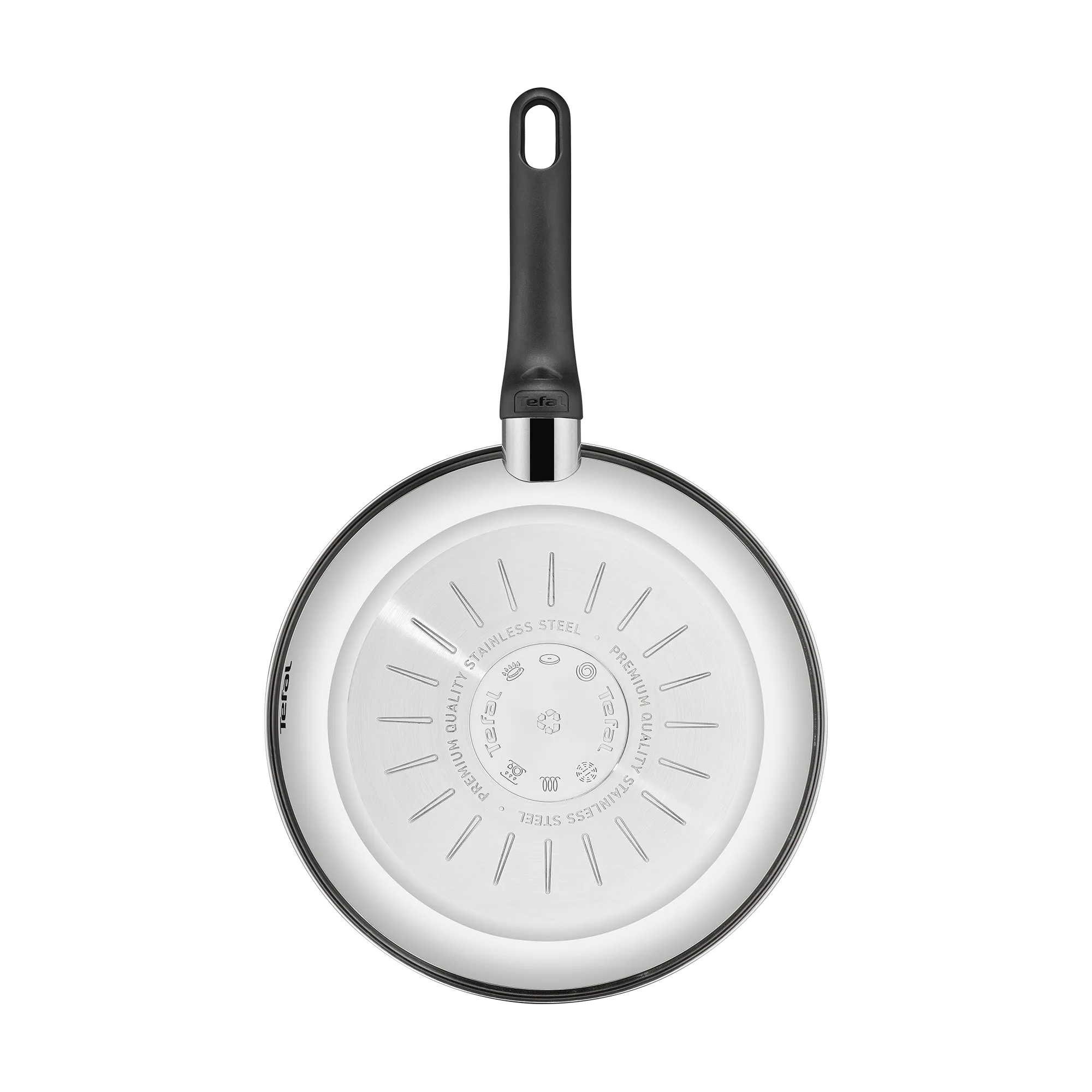 Tefal Everyday Chef Induction Stainless Steel Non-Stick Frypan 24cm induction base