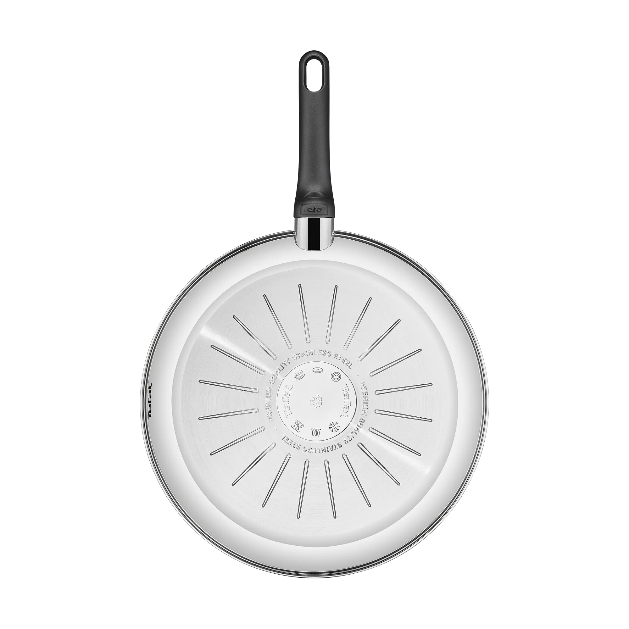 Tefal Everyday Chef Induction Stainless Steel Non-Stick Frypan 30cm induction base