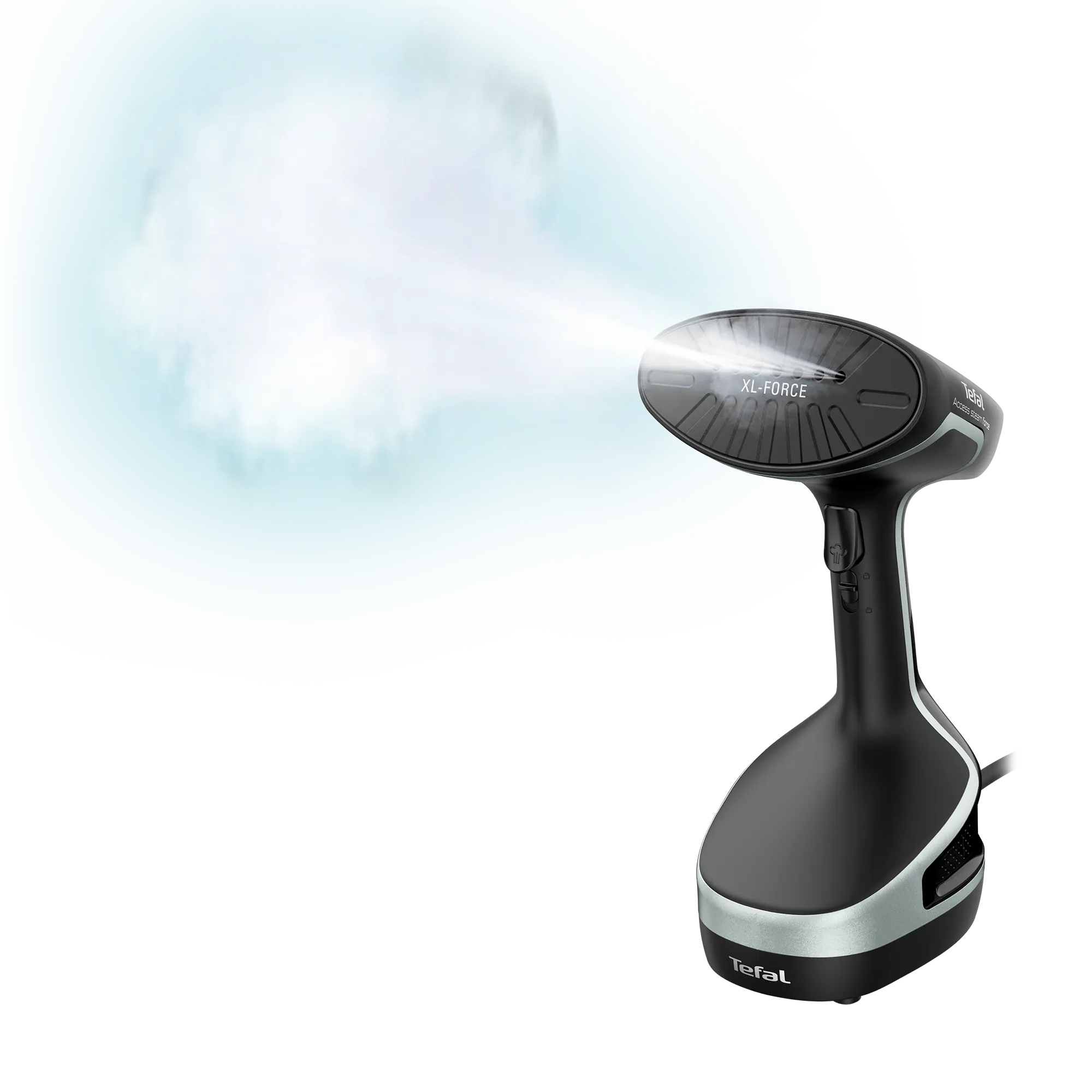 Tefal Access Steam Force Handheld Garment Steamer DT8280 steam in use