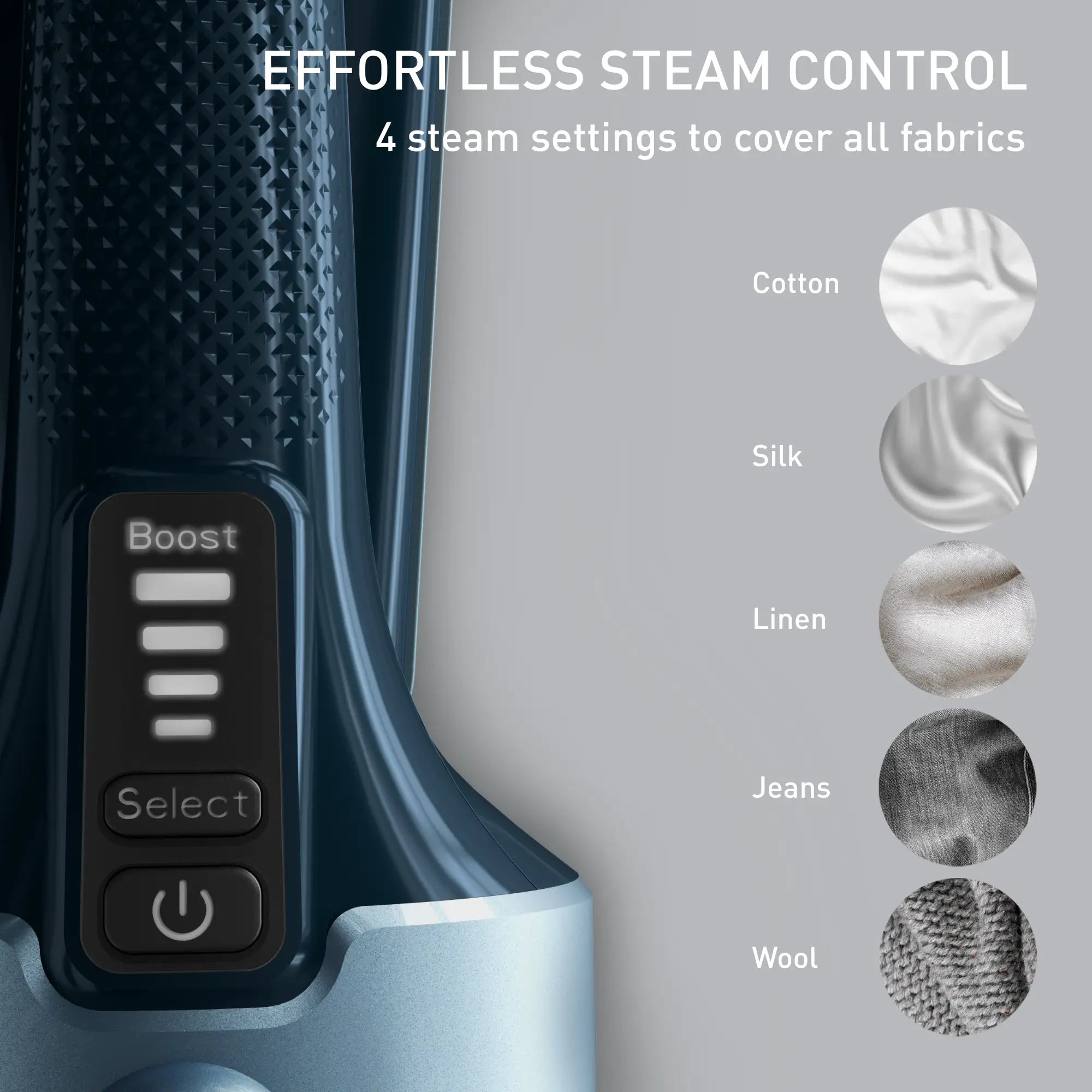 Tefal Pure Force 3 in 1 Handheld Garment Steamer DT8755 with 4 steam settings for all fabrics