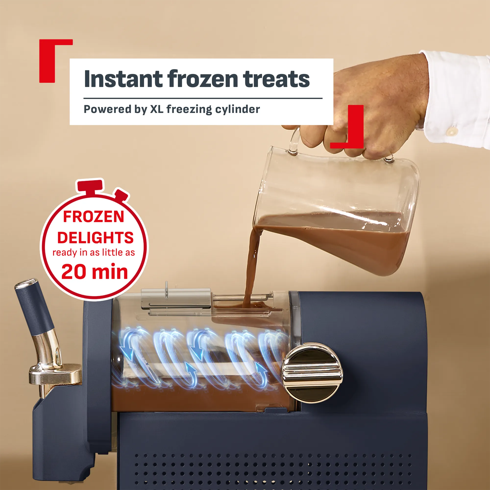 Tefal Freezi Soft Serve & Frozen Drink Maker IG8014 frozen treats ready in 20 minutes