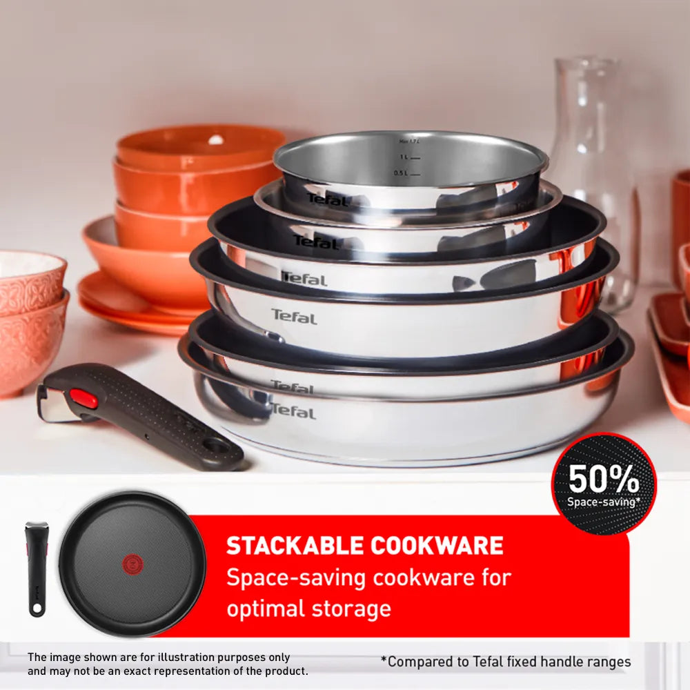 Tefal Ingenio Cook Eat Induction Non-Stick 15pc Set + Accessories Stackable Cookware