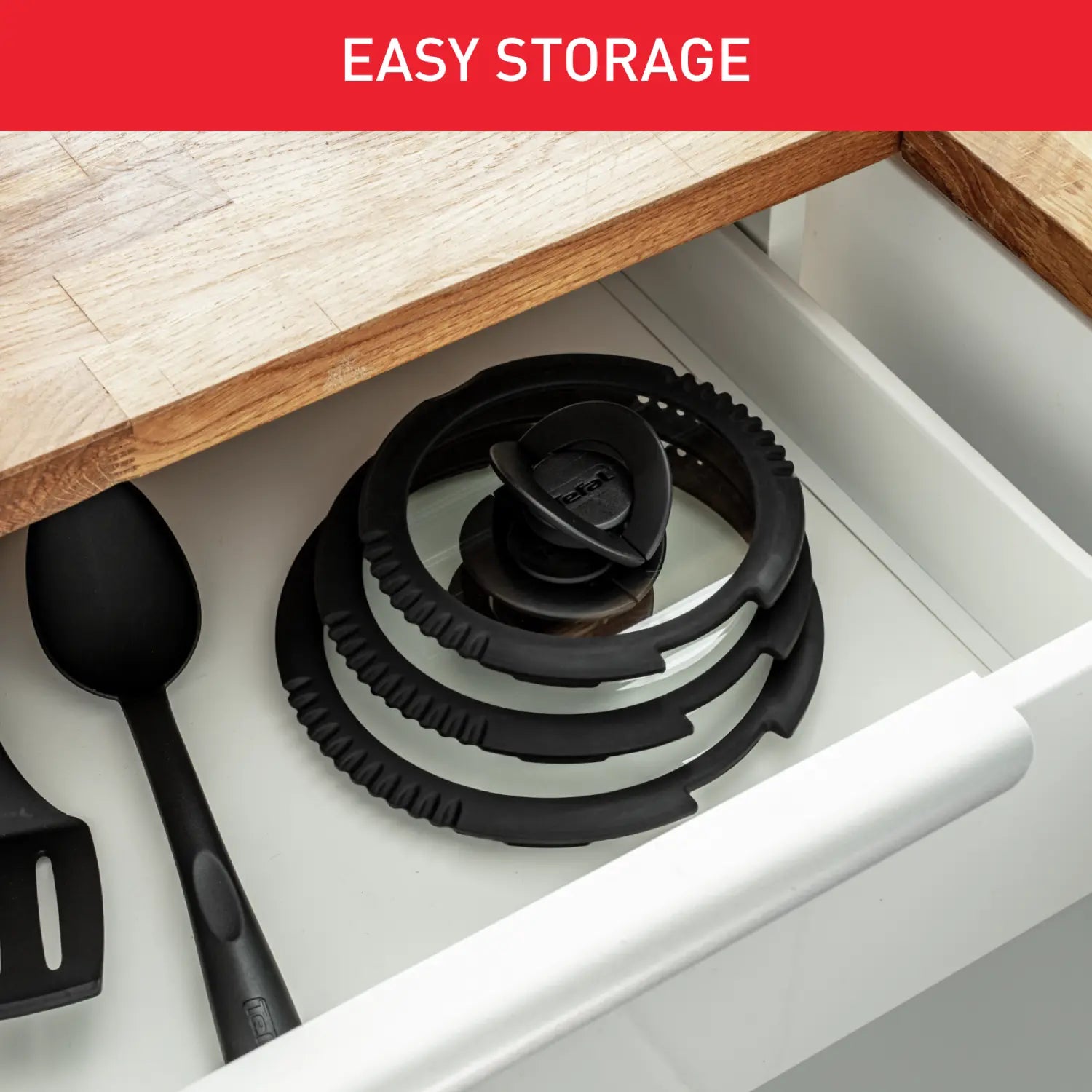 Tefal Ingenio - Set of 3 Draining Lids (16, 18, 20cm)