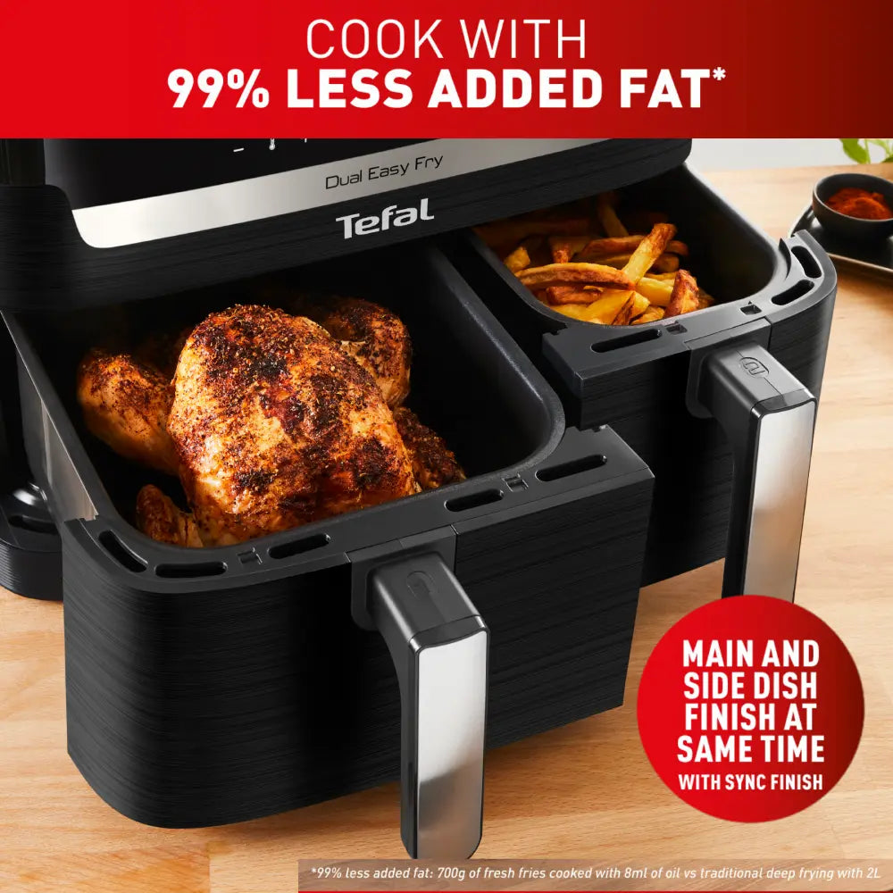 Tefal Dual Easy Fry XXXL 11L Air Fryer EY9428 cook with 99% less added fat