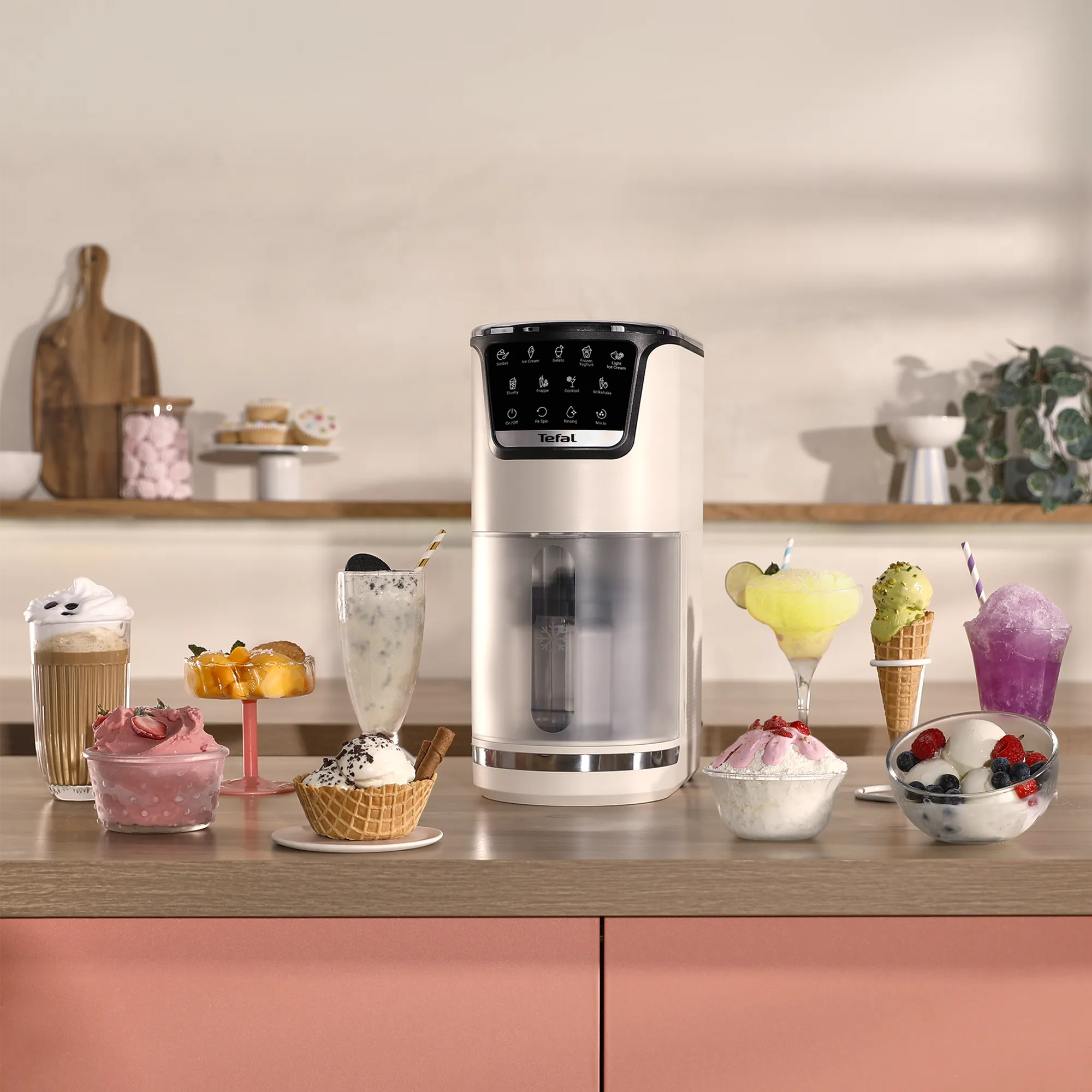 Tefal Dolci Rise Ice Cream Maker with Bonus Nesquik Tins