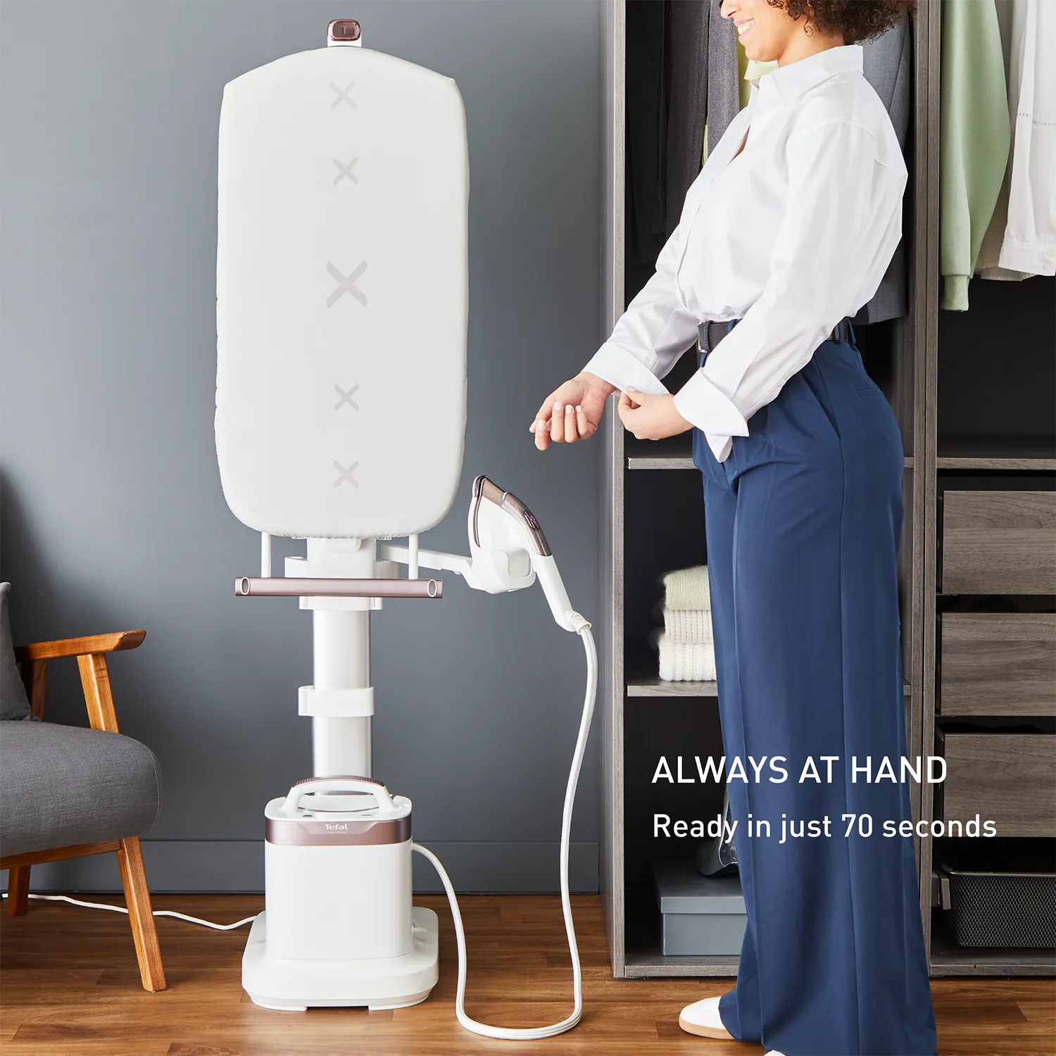 Tefal IXEO Vision All in One Garment Care Solution QT1811 ready on just 70 seconds