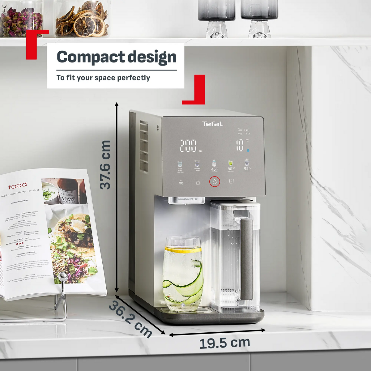 Tefal Pure Water Reverse Osmosis Hot & Cold Water Purifier Station BR553B