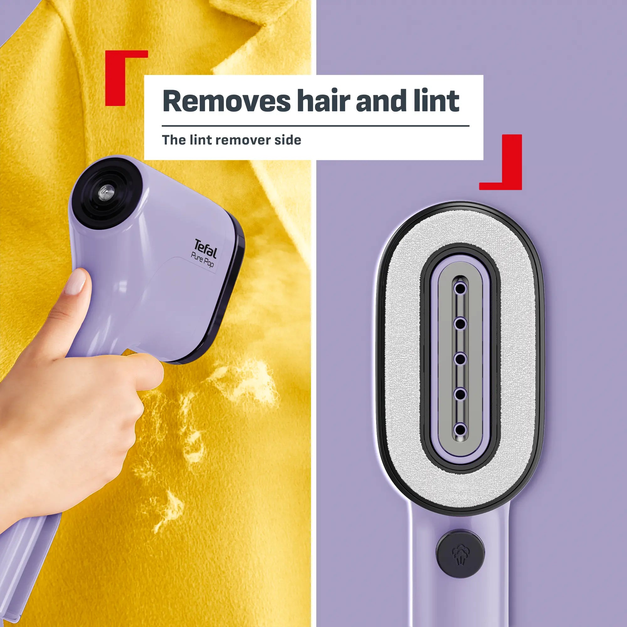 Tefal Pure Pop Handheld Garment Steamer DT2027 - Lavender