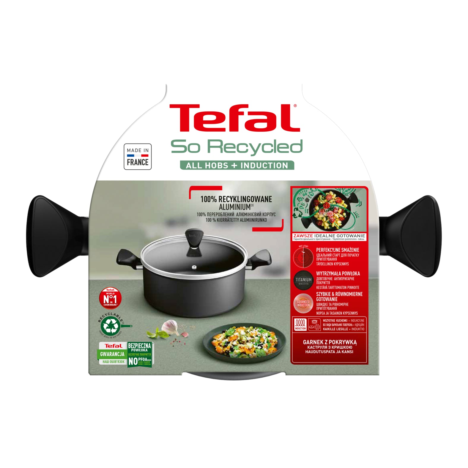 Tefal React Induction Non-Stick Stewpot + Lid 24cm/4.5L