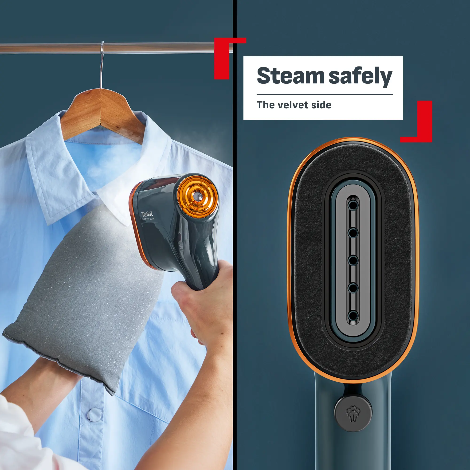 Tefal Pure Pop Handheld Garment Steamer DT2050 - Glam