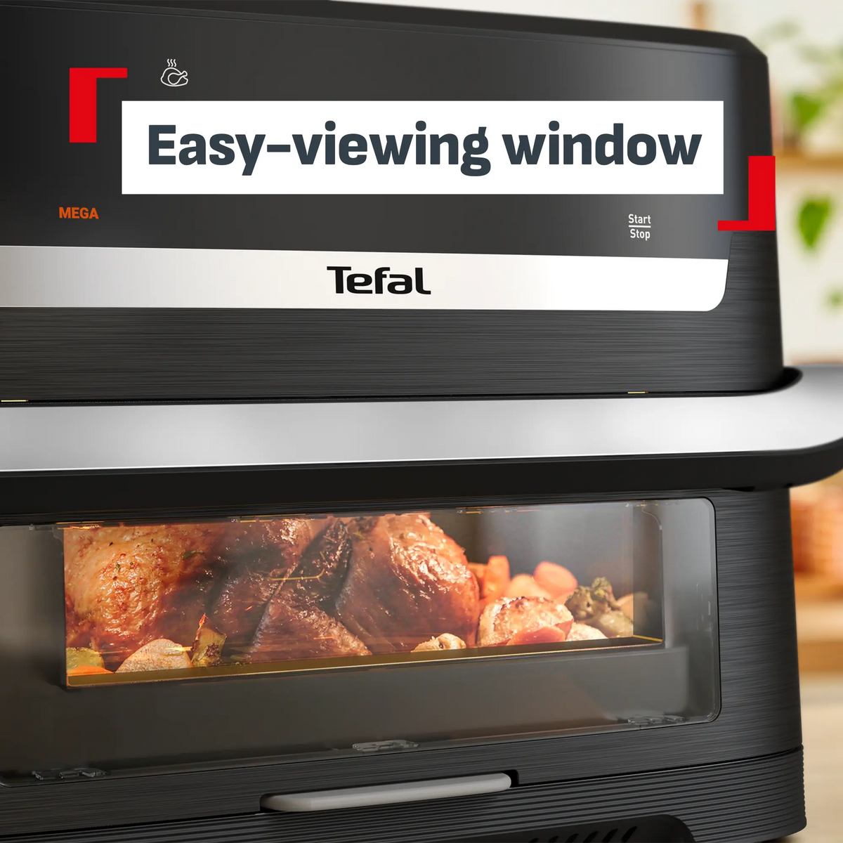 Tefal Ever Fry Infra Heat Flex 9L Detachable Front Air Fryer EY9278 with easy viewing window