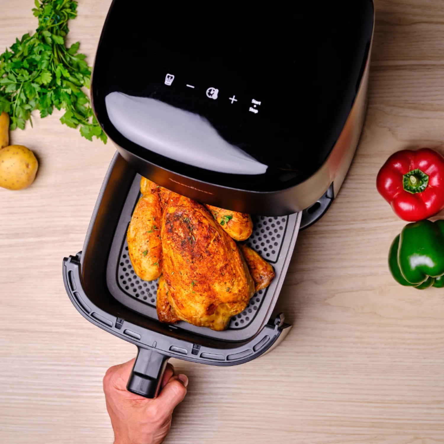 Tefal Easy Fry Max 5L Air Fryer EY245H chicken