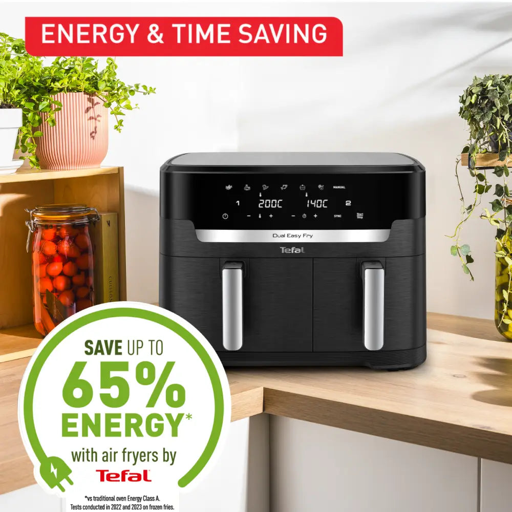 Tefal Dual Easy Fry XXXL 11L Air Fryer EY9428 save up to 65% energy