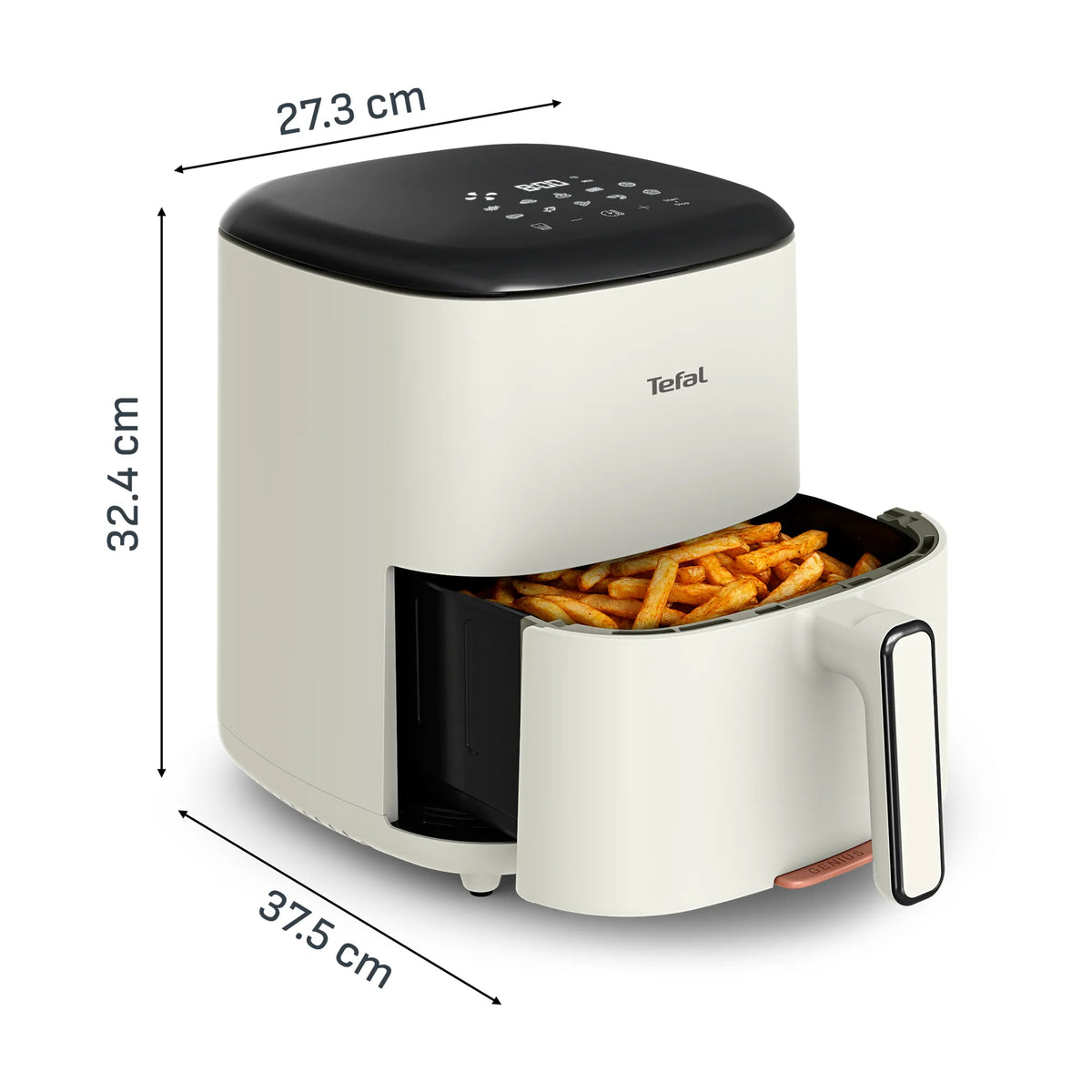 Tefal Easy Fry Max 5L Rise Detachable Front Air Fryer EY246A Dimensions