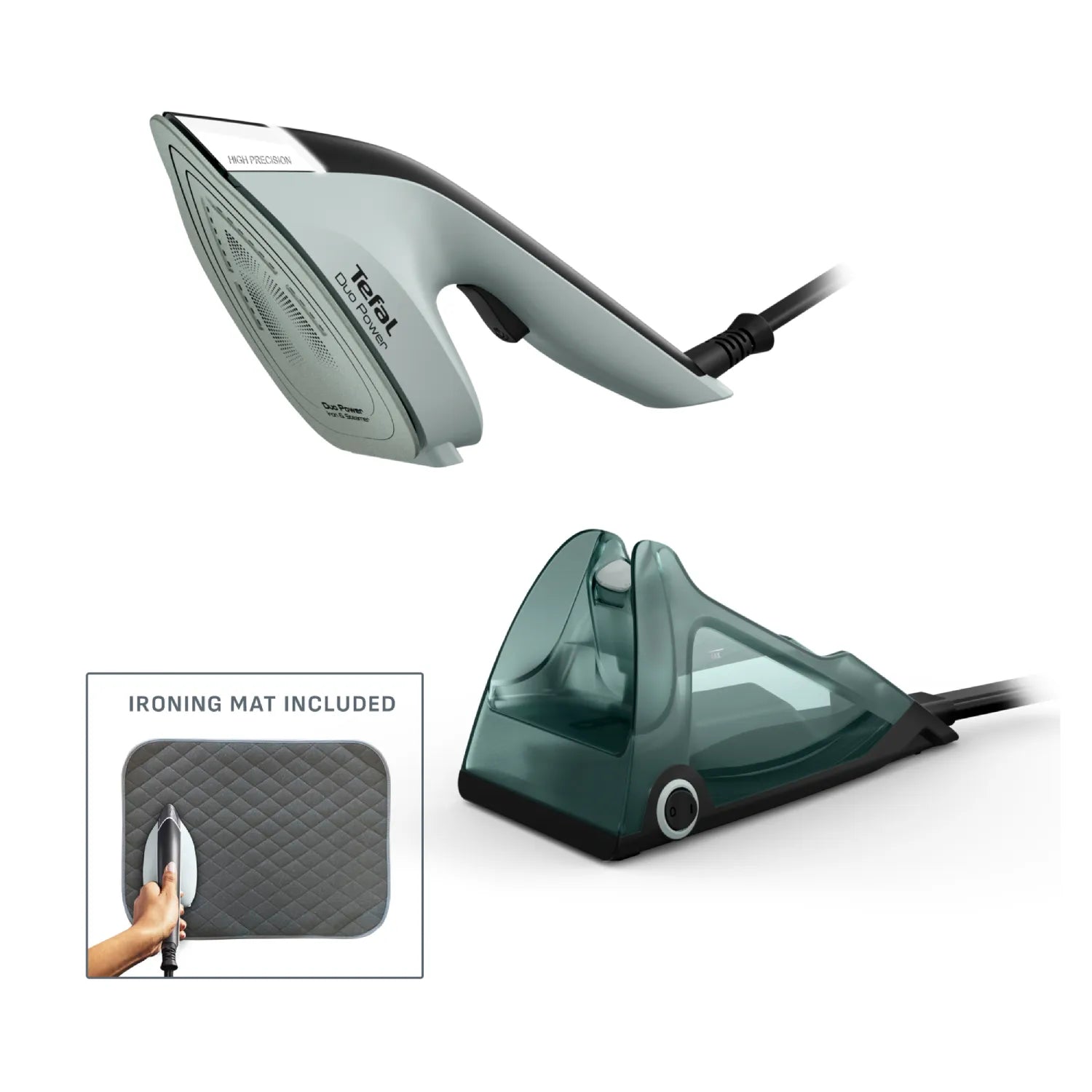 Tefal Duo Power Iron & Steamer JF4031 ironing mat included