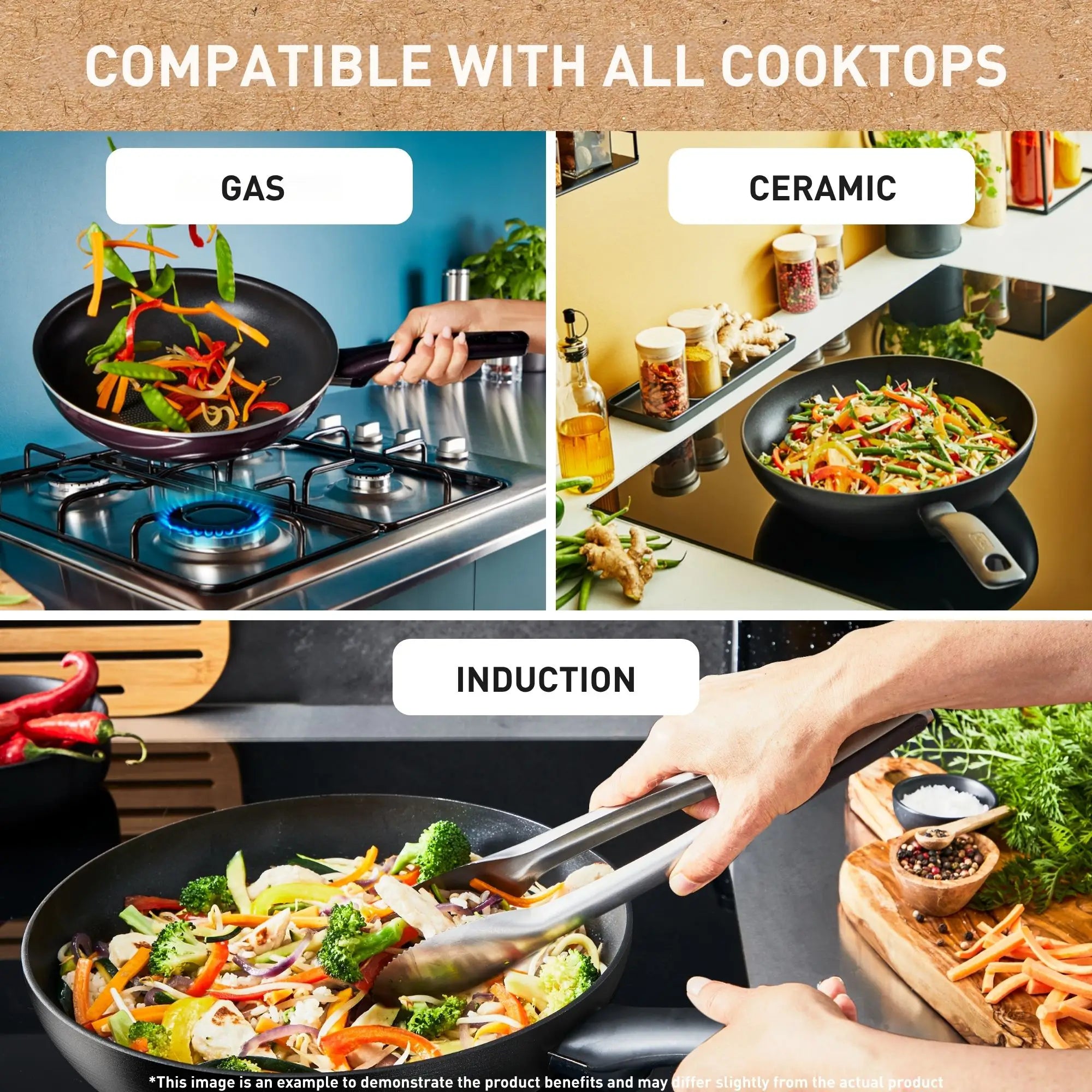 Tefal Change Ceramic Non-Stick Induction 4pc Setinduction compatible