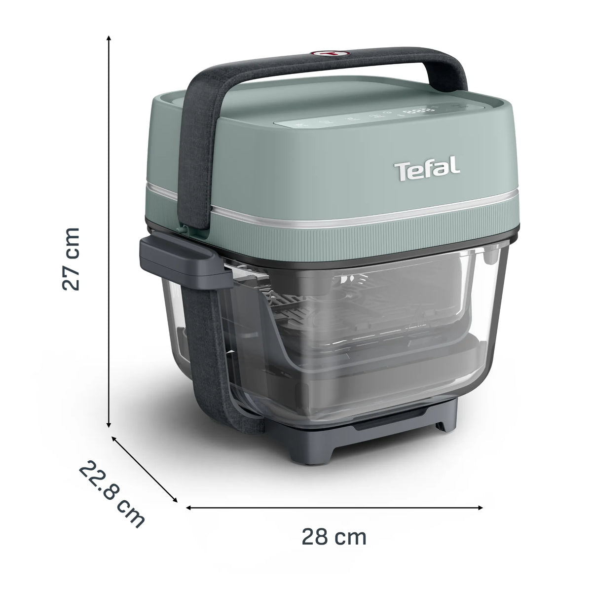 Tefal Crisp & Go Portable Glass Air Fryer Eucalyptus FB7014