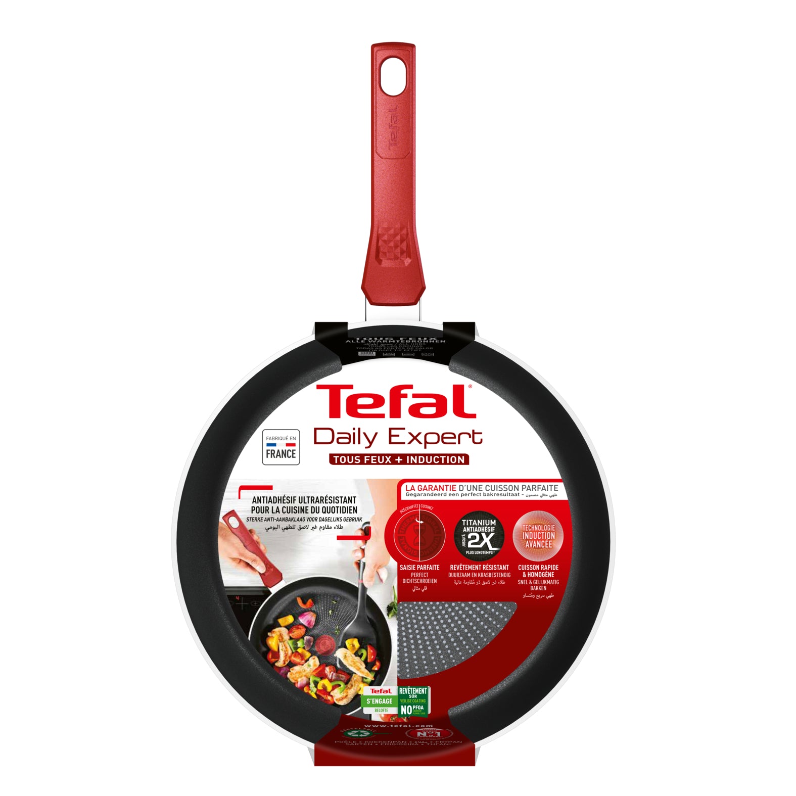 Tefal Daily Expert Red Induction Non-Stick Frypan 24cm