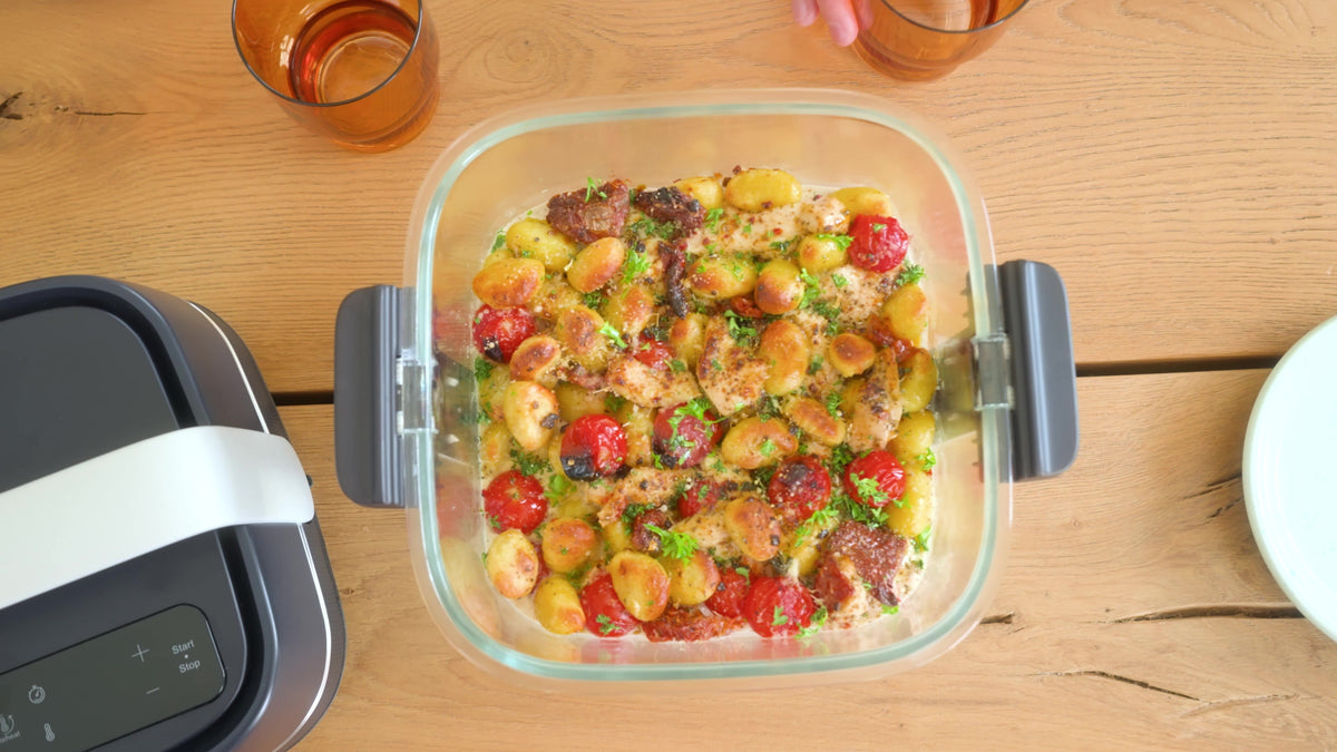 Tefal Crisp and Go Portable Glass Air Fryer Eucalyptus Video