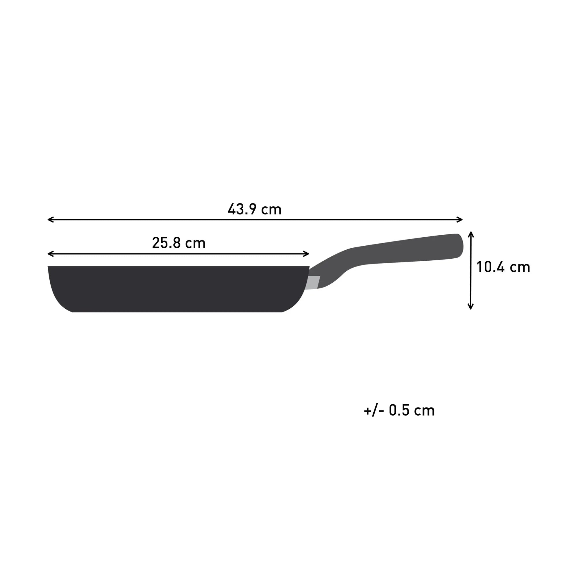 Tefal Excellence+ Ceramic Induction Non-Stick Frypan 24cm Dimensions
