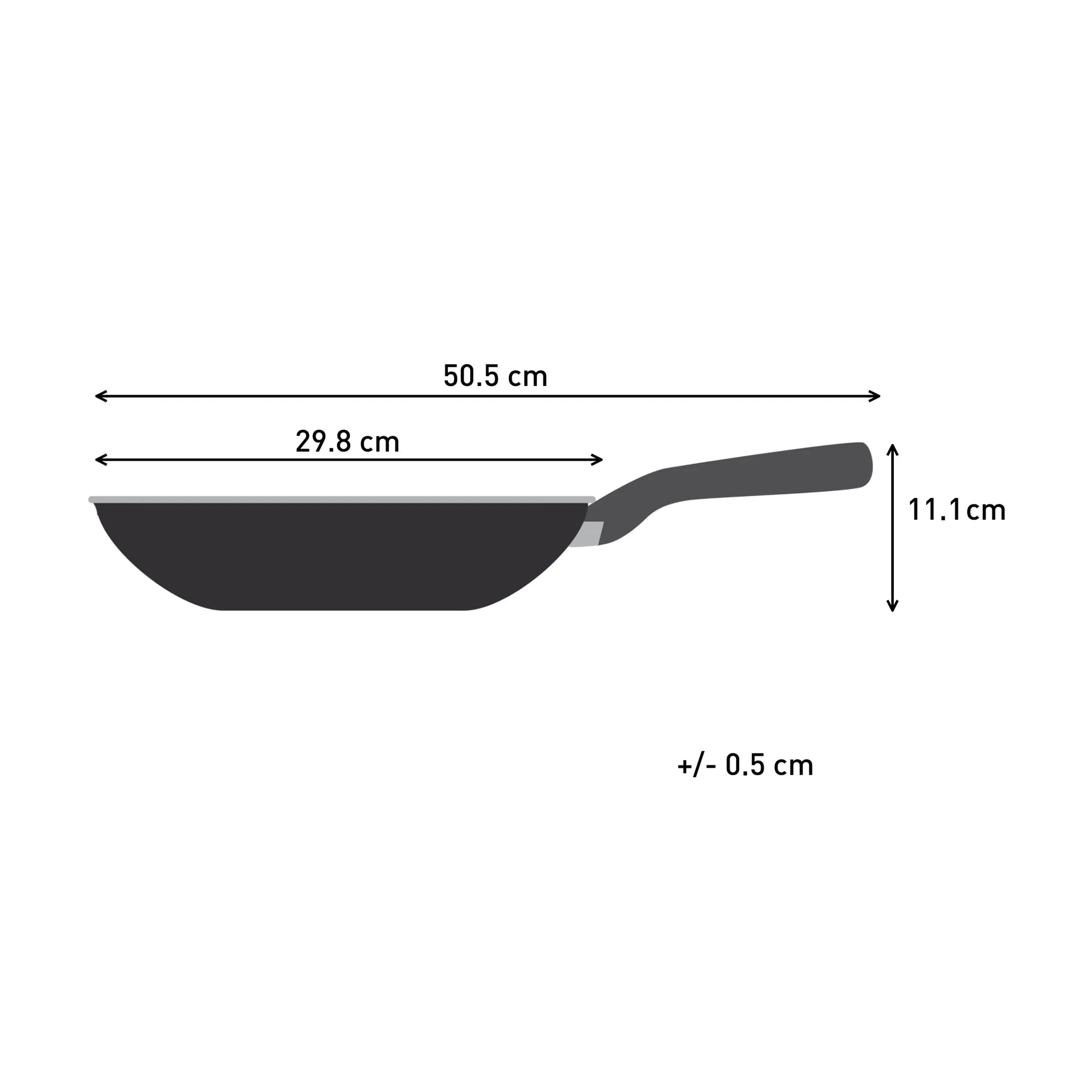 Tefal Excellence+ Ceramic Induction Non-Stick Wok 28cm Dimensions