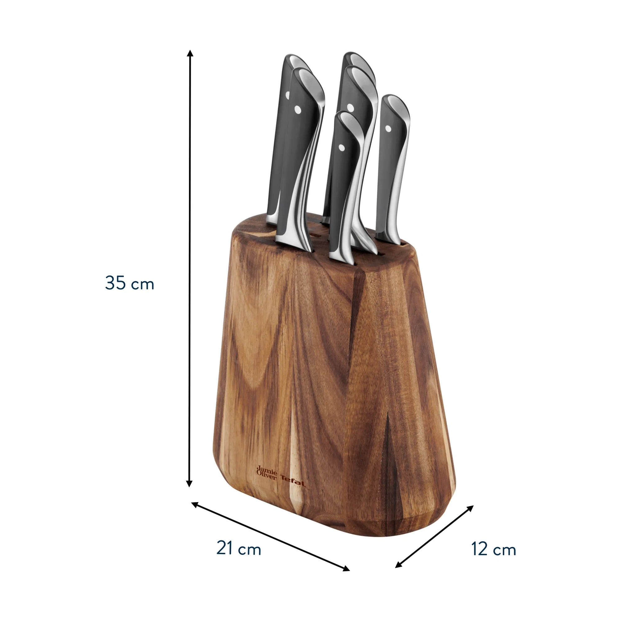 Jamie Oliver by Tefal Knife Block 6pc Set Dimensions