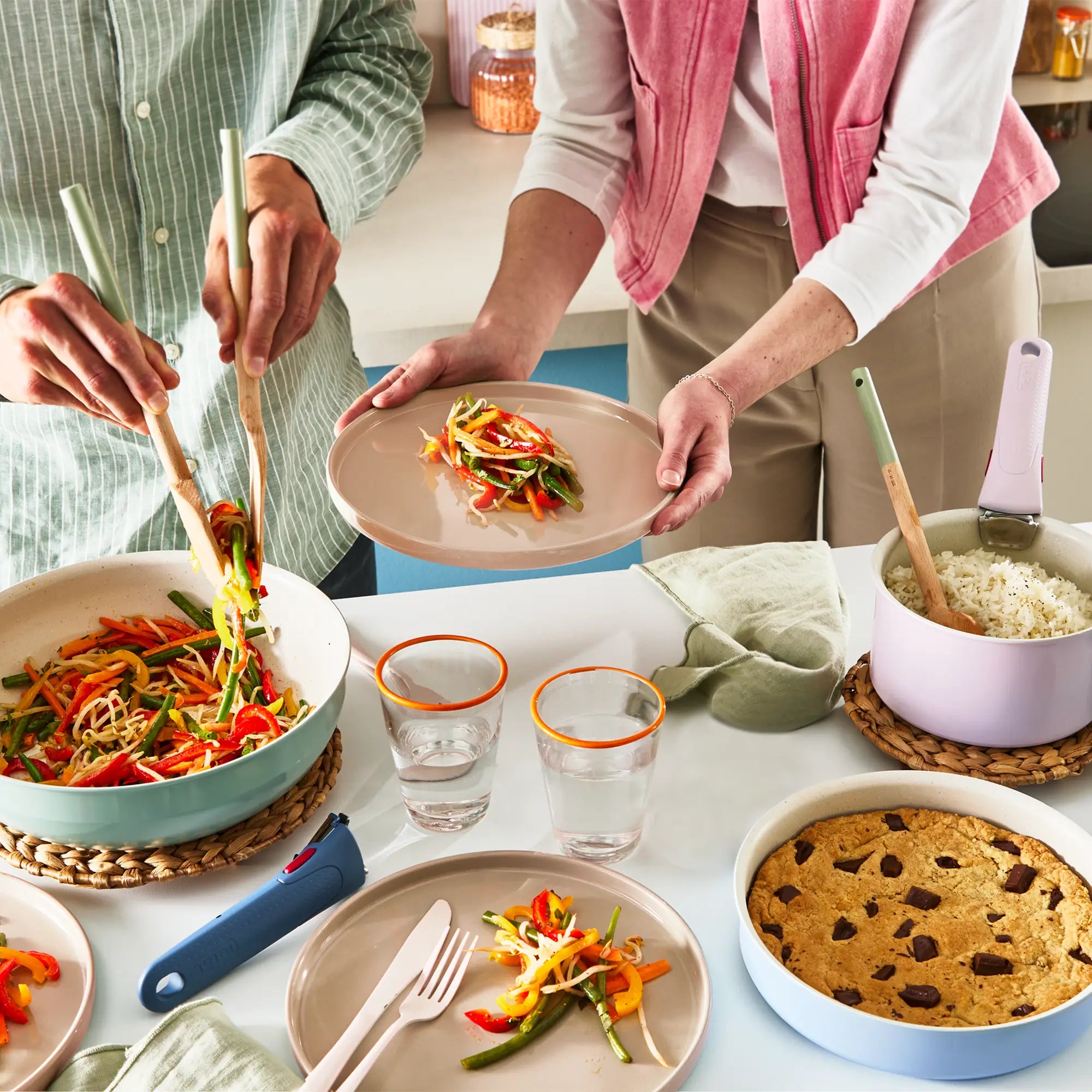 Tefal Ingenio Serenity Induction Non-Stick  Eucalyptus 11pc Set