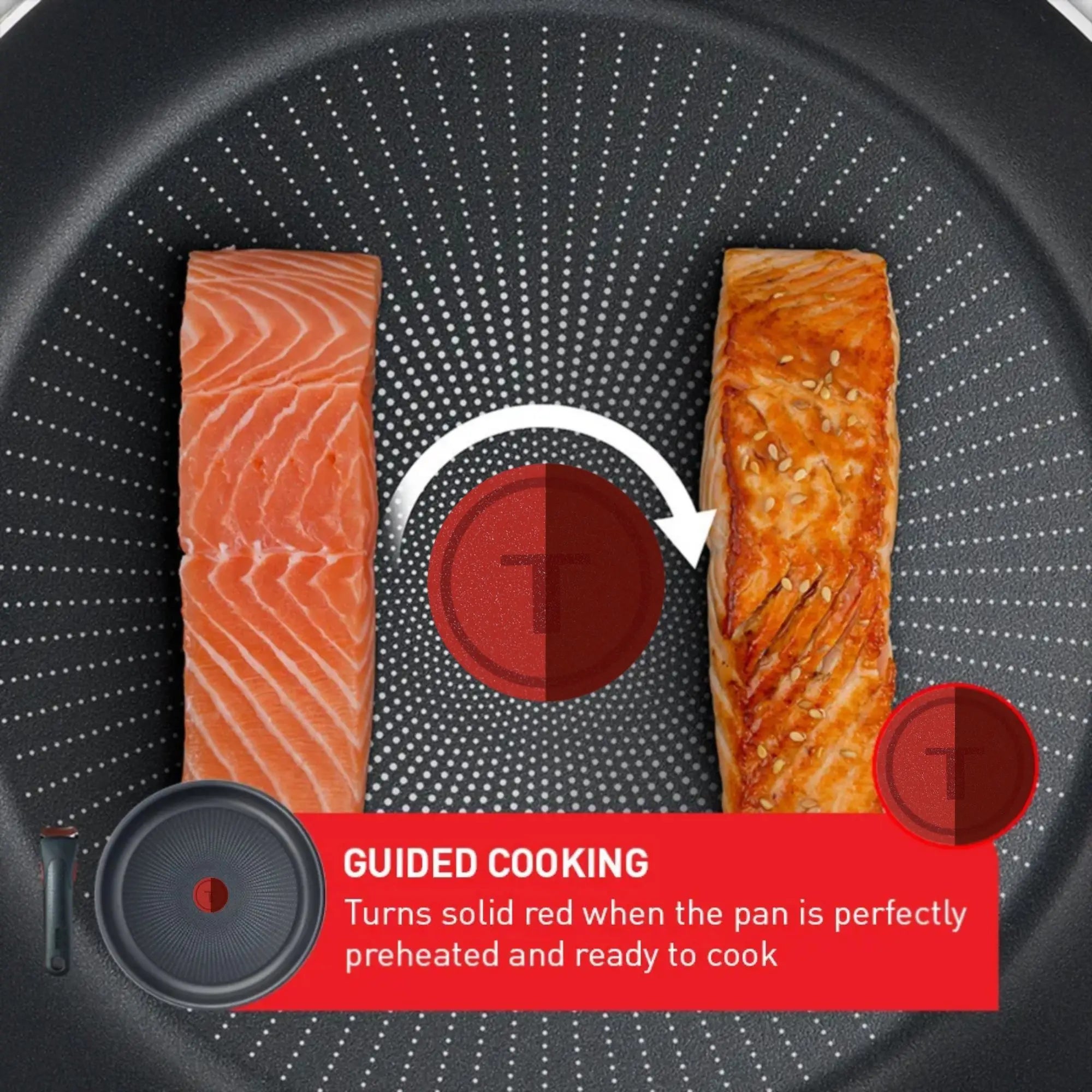 Tefal Ingenio Emotion+ Induction Stainless Steel Non-Stick Set with Thermo-Signal for guided cooking