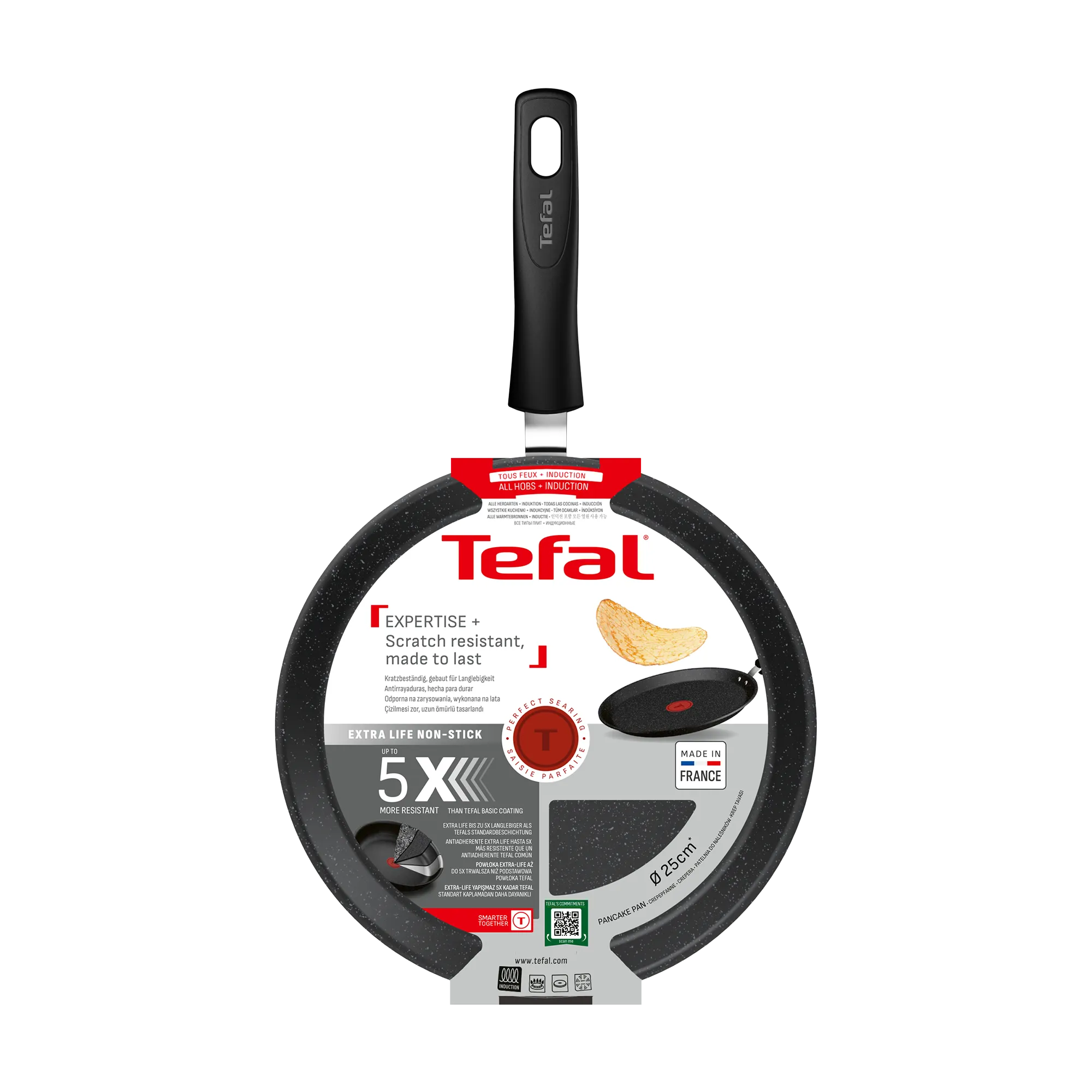 Tefal Expertise+ Induction Non-Stick Pancake Pan 25cm