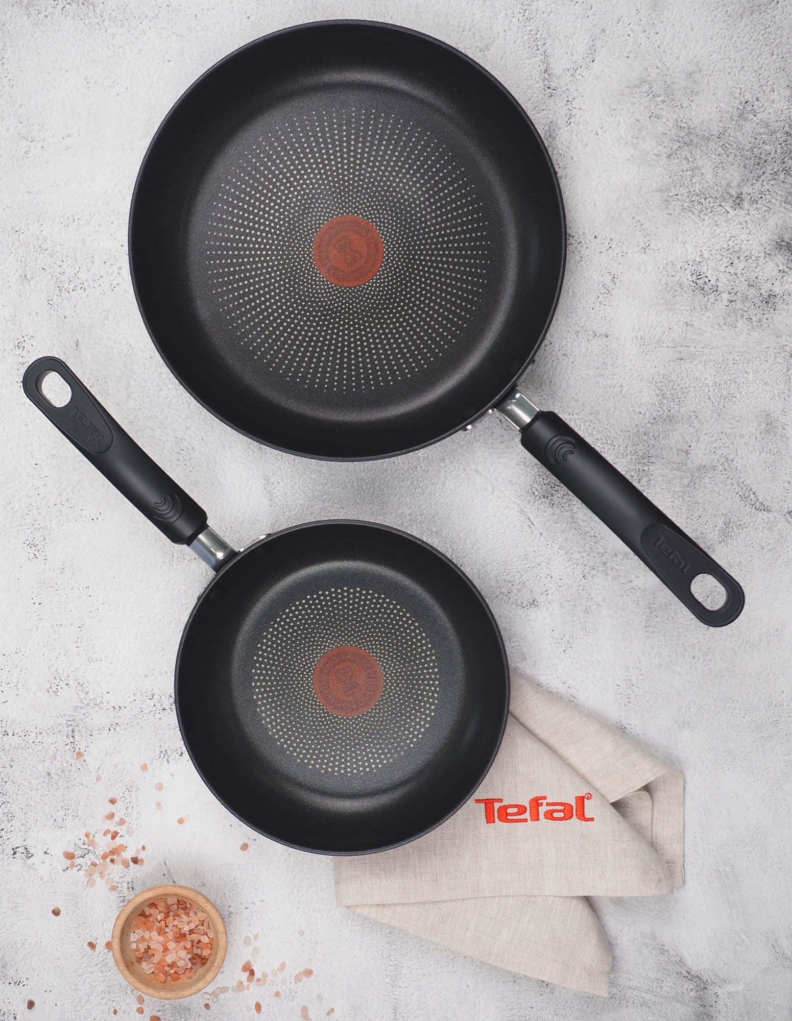 Tefal Specialty Hard Anodised Non-Stick Twin Pack Frypans 20/26cm 