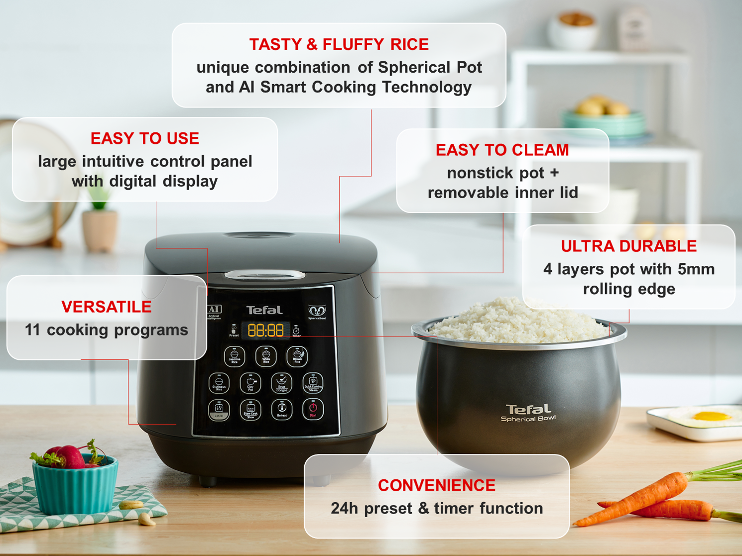 Tefal Easy Rice & Slow Cooker Plus RK736