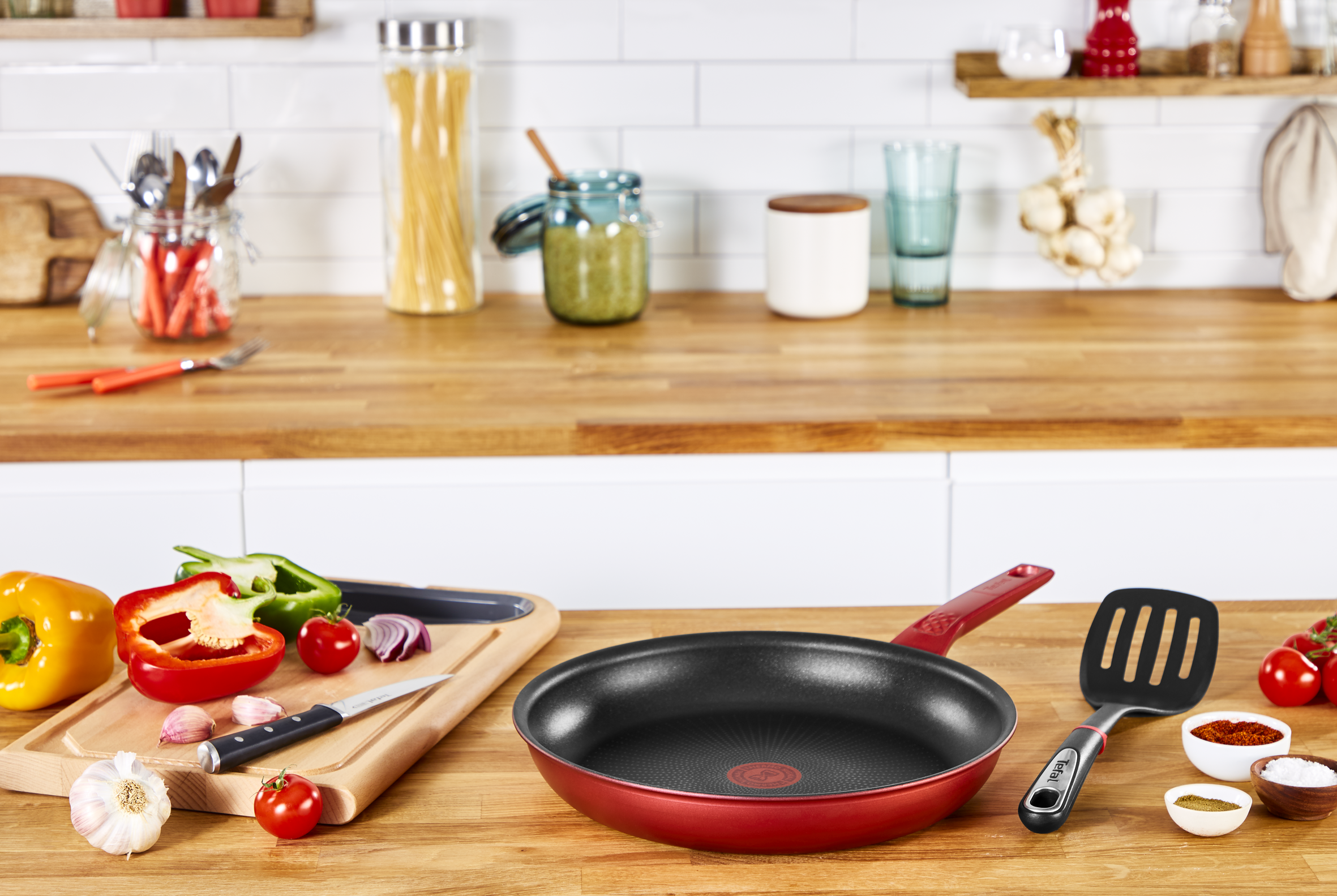 Tefal Daily Chef Red Non-Stick Induction Frypan 28cm