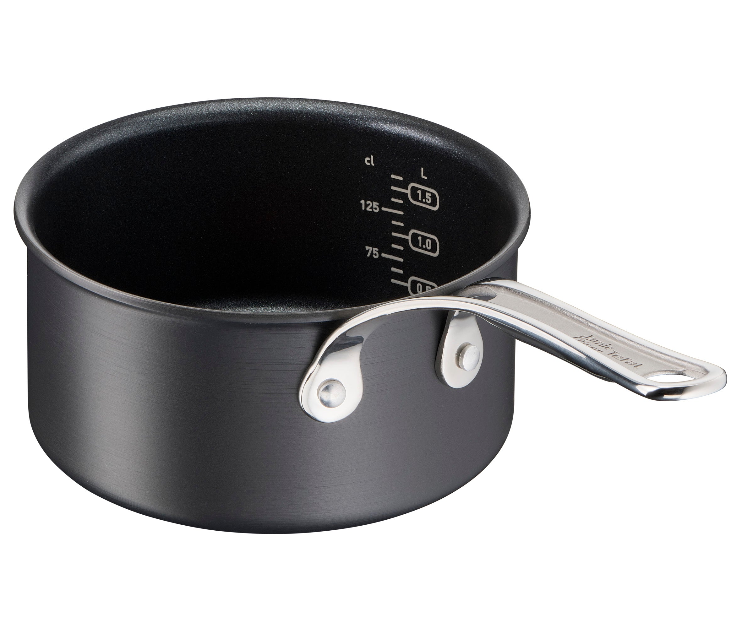 Jamie Oliver by Tefal Cooks Classic Non-Stick Induction Hard Anodised Saucepan + Lid 18cm