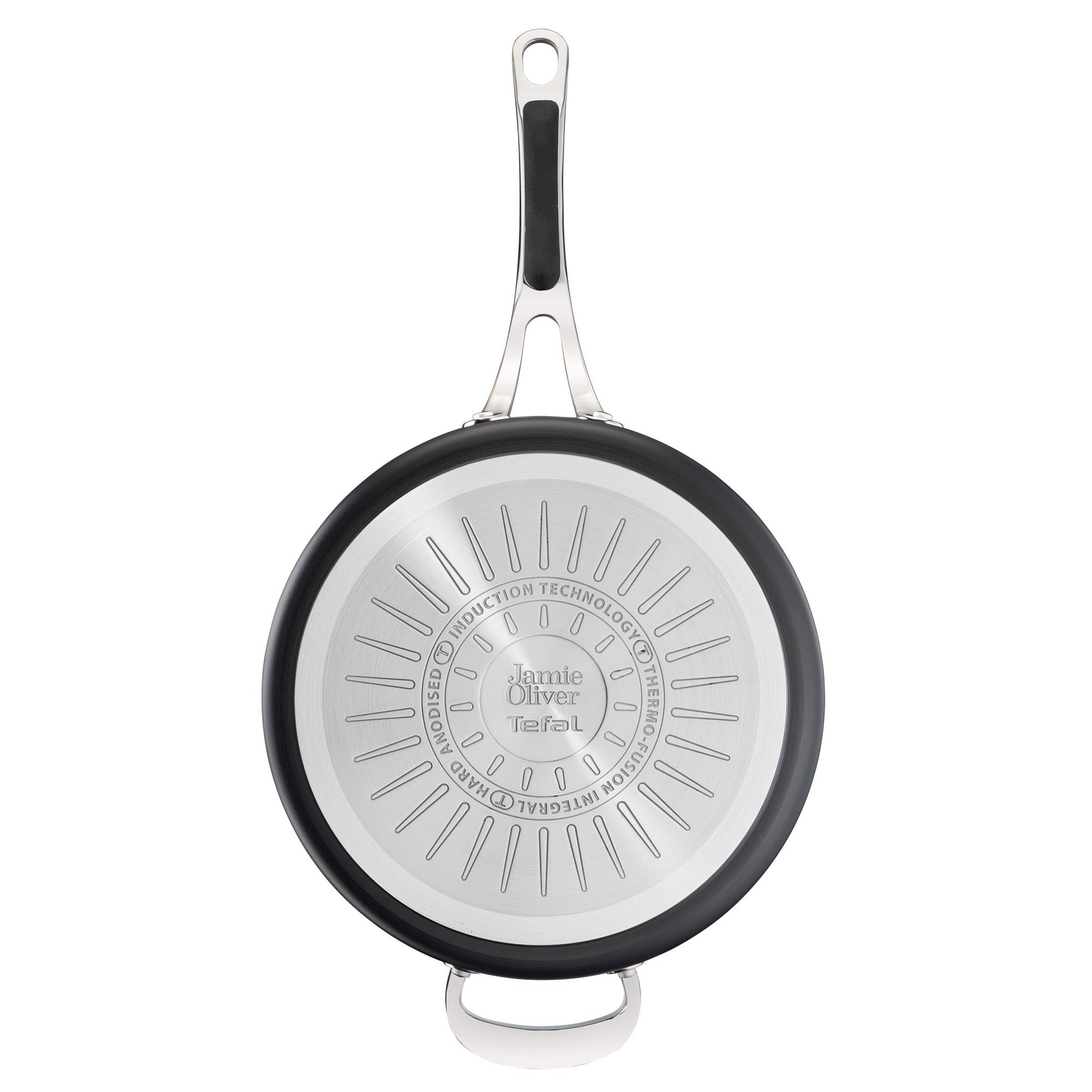 Jamie Oliver by Tefal Cooks Classic Non-Stick Induction Hard Anodised Sautepan + Lid 26cm